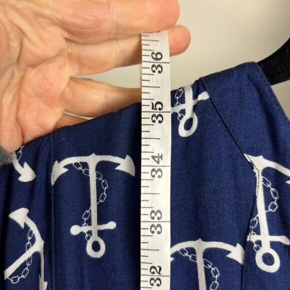 Escapada Anchor Print Shift Dress | Size Small | Ready to Captain Your Closet - Picture 6 of 7